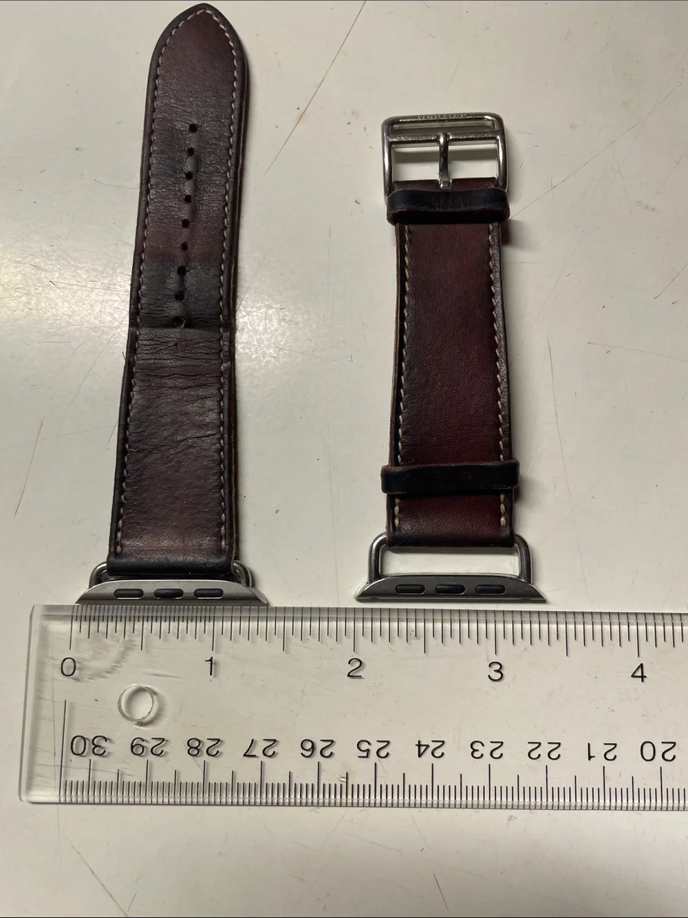 HERMES Brown Leather Watch Band for APPLE WATCH